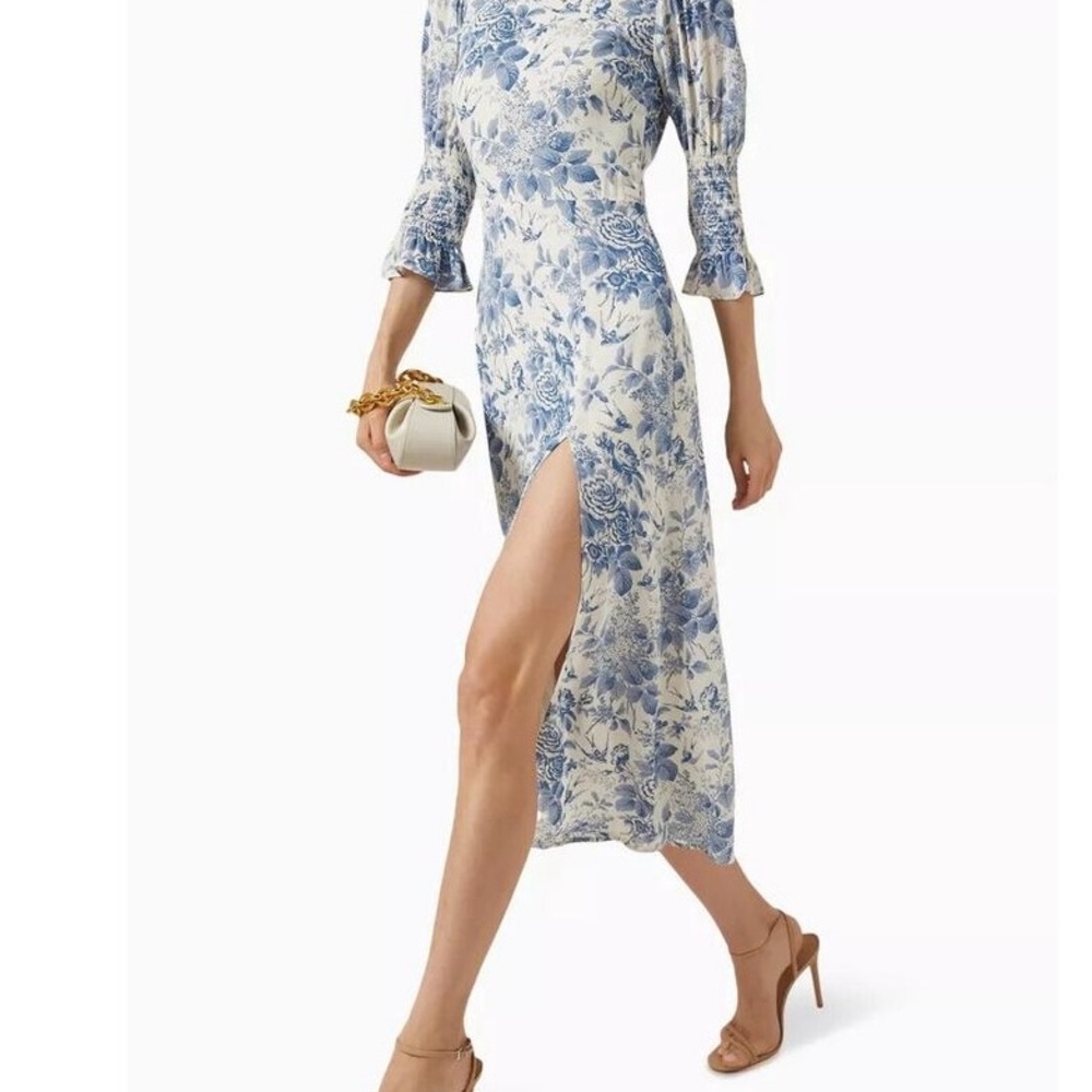 Reformation Carolena Floral Midi Dress sz 4, in Pompadour